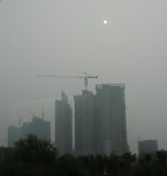 The Sun Seen in the Pollution in Beijing