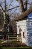 Log Cabin View of Downingtowns Christmas Tree