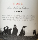 Zwartvoetpingun - African penguin - Spheniscus demersus - South African Ros wine 2008