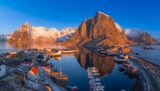 Hamnoy port from the air