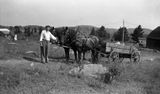 Posing with the Horses and Wagon 