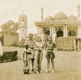 Posing in front of the Temple  