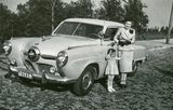 Posing with the Studebaker 