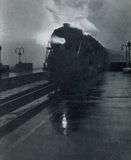 The 6:15 rolled in at dusk