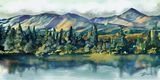Serenity in the Rockies  Original acrylic on canvas 36x18  $950.00