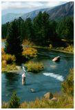 Fishing the Madison River  Acrylic on canvas 13x19. SOLD 