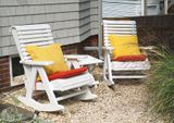 Adirondack rocking chairs.