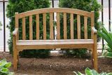 Wooden bench.