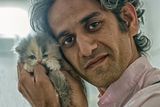 Hussein with Persian Cat at the home of Mohammed Massarat, Persian Cat Breeder