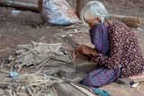 Making Skewers to Dry Fish