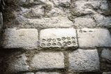 Qasr al-Azraq, Blue Fortress, Jordan, Game carved into floor stone.