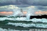 Outer Range Light After Gale, 12-Foot Avg Waves Recorded by Bouy