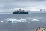 Calved Iceberg and Ship