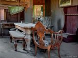 The dining room of the Lottie Johl House, along Main Street in Bodie