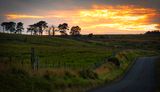 Fiery sunset at Blaen Llia.