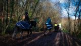 Riding in the park.