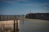 Fishing Porthcawl breakwater.