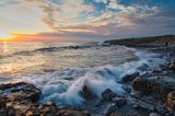 Sunset surf, Rest Bay, Porthcawl.
