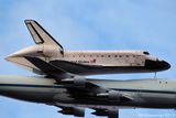 Endeavour atop 747