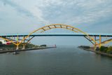 Leaving Milwaukee under Hoan Bridge.