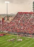 Rain moves in from the west during the November Arizona football game against Utah