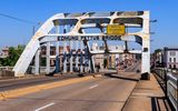 View north into Selma through the Edmund Pettus Bridge along the Selma to Montgomery NHT