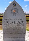 Monument to Viola Liuzzo, killed by the KKK for assisting marchers, along the Selma to Montgomery NHT