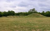 Closeup of the Elliptical Mound and Mound 7 in the Mound City Group in Hopewell Culture NHP