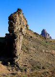 One edge of the volcanic wall at Shiprock