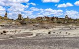 Looking back on the north hoodoo area while leaving the Bisti Wilderness