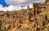 Twisted volcanic formations in Shoshone National Forest