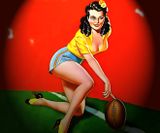 Lenore Nelson on the 25 yd. line