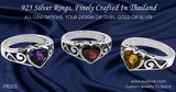 Silver Rings Fine Craftsmanship From Thailand, All Gemstone Options 