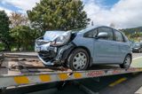 12 October 2021 - Aryas Honda Jazz about to leave the scene of the accident
