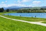 Lake Winstone being used for model yachts