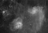 Nbuleuses dans le Cocher, IC 405, 410 et 417