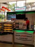 Purses/backpacks were wanded at entrance. Surprised to see Krispy Kreme.