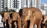 The elephants were a big hit at Miamis Art Week