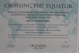 On the sea day before arriving in Ecuador, the ship crossed the equator.  There was a fun party on deck.