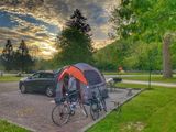 Our campsite at Outflow Campground (Army Corps of Engineers)