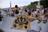 Enjoying Barcelonas hill top park