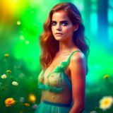 Emma Watson in a Green dress in a Fantasy World 10.jpg