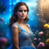 Emma Watson in a Blue dress in a Fantasy World 19.jpg