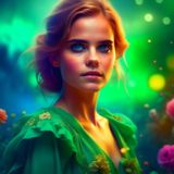 Emma Watson in a Green dress in a Fantasy World 04.jpg