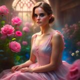 Emma Watson in a Pink dress in a Fantasy World 18.jpg