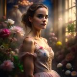 Emma Watson in a Pink dress in a Fantasy World 12.jpg