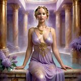 Jennifer Lawrence in tunic in a Roman Bathhouse 4.jpg