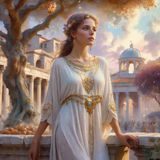 Young Women in tunic on a Roman Plaza 5.jpg