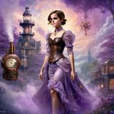 Emma Watson in a Victoriaanse steampunk clothes in a steampunk fantasy world 10.jpg