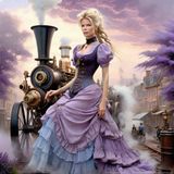 Claudia Schiffer in Belle Epoque clothes in a Steampunk world 4.jpg